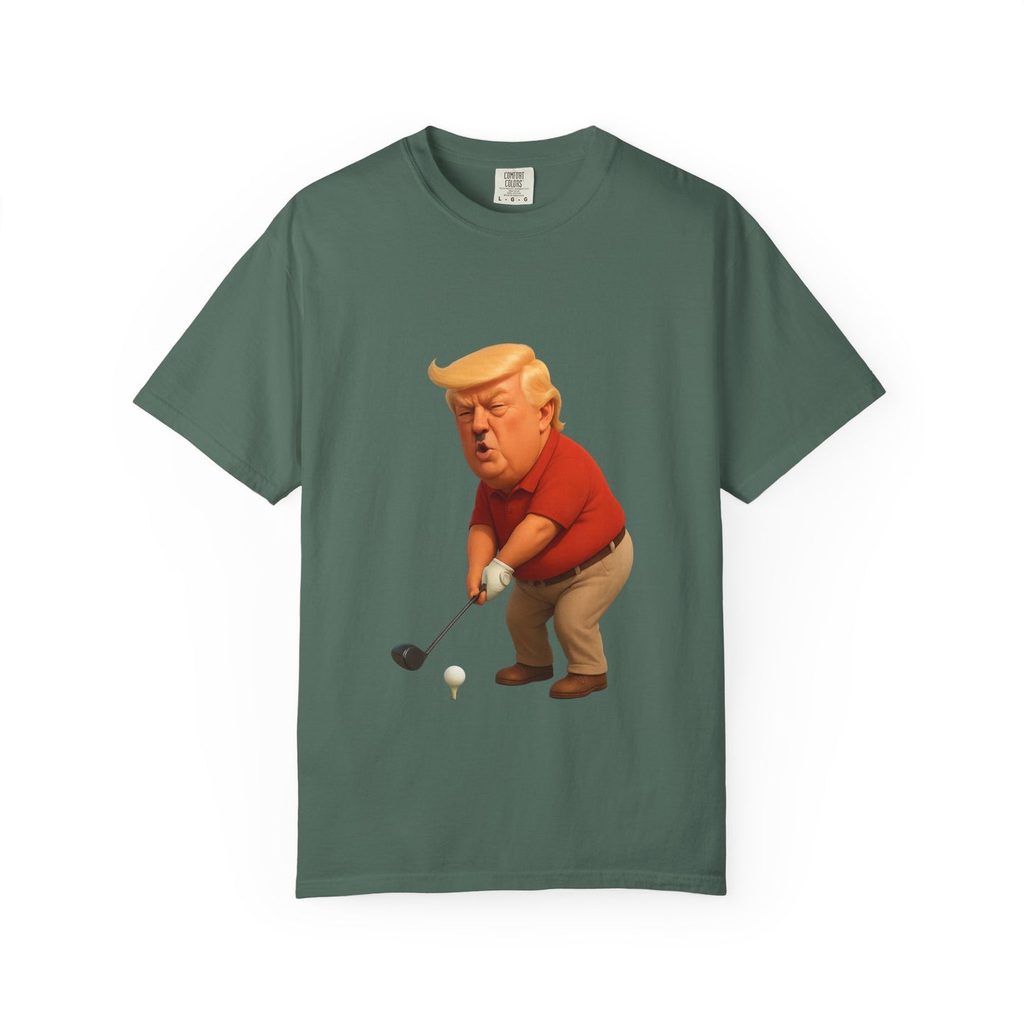 Controversial Political Golf Satire T-Shirt — 47th President Cartoon