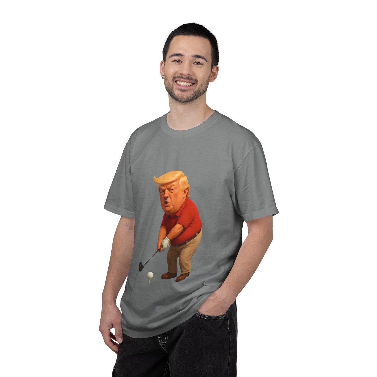 Controversial Political Golf Satire T-Shirt — 47th President Cartoon