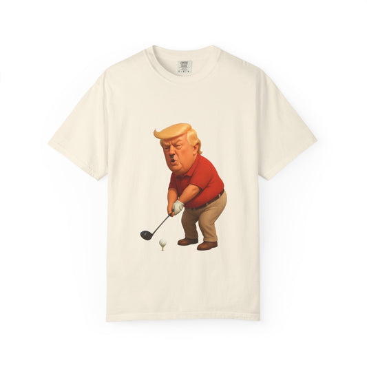 Controversial Political Golf Satire T-Shirt — 47th President Cartoon