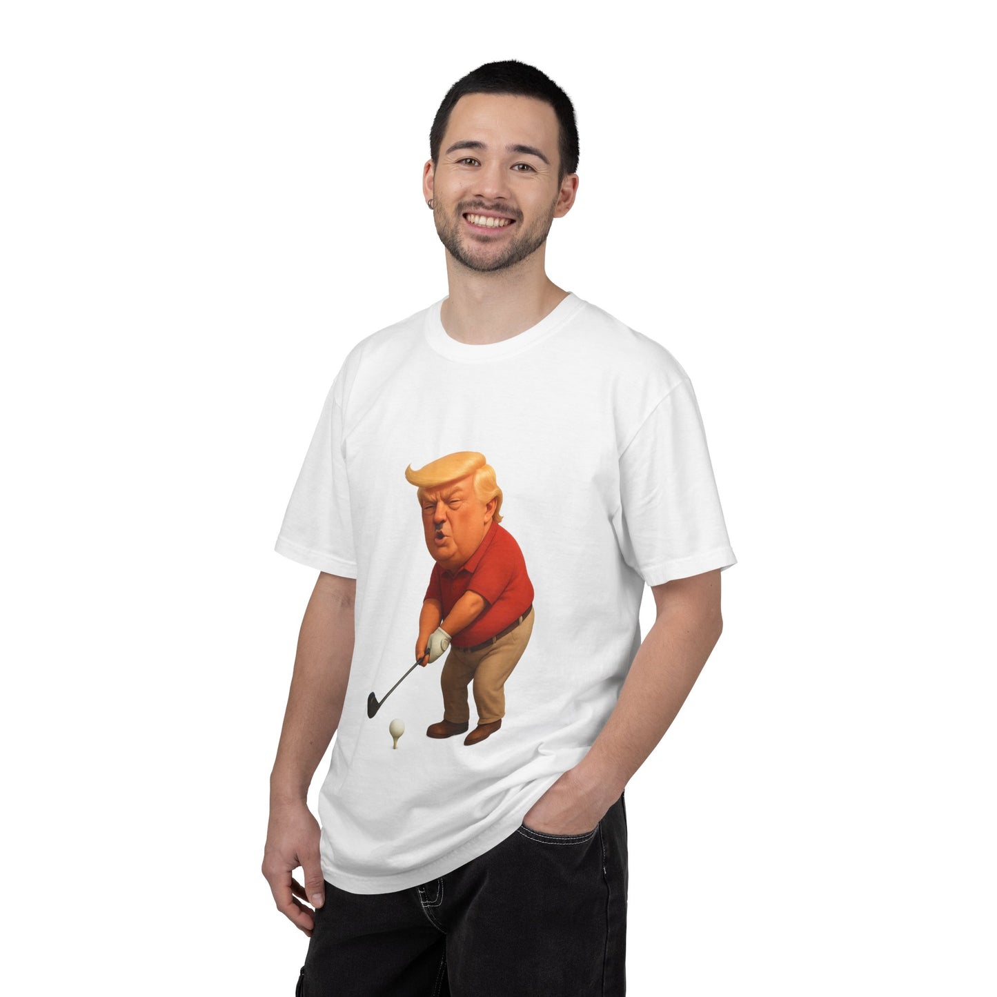 Controversial Political Golf Satire T-Shirt — 47th President Cartoon