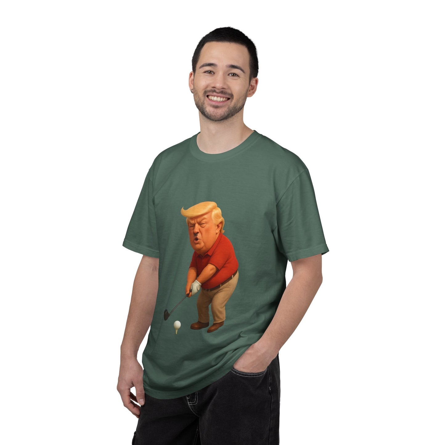 Controversial Political Golf Satire T-Shirt — 47th President Cartoon