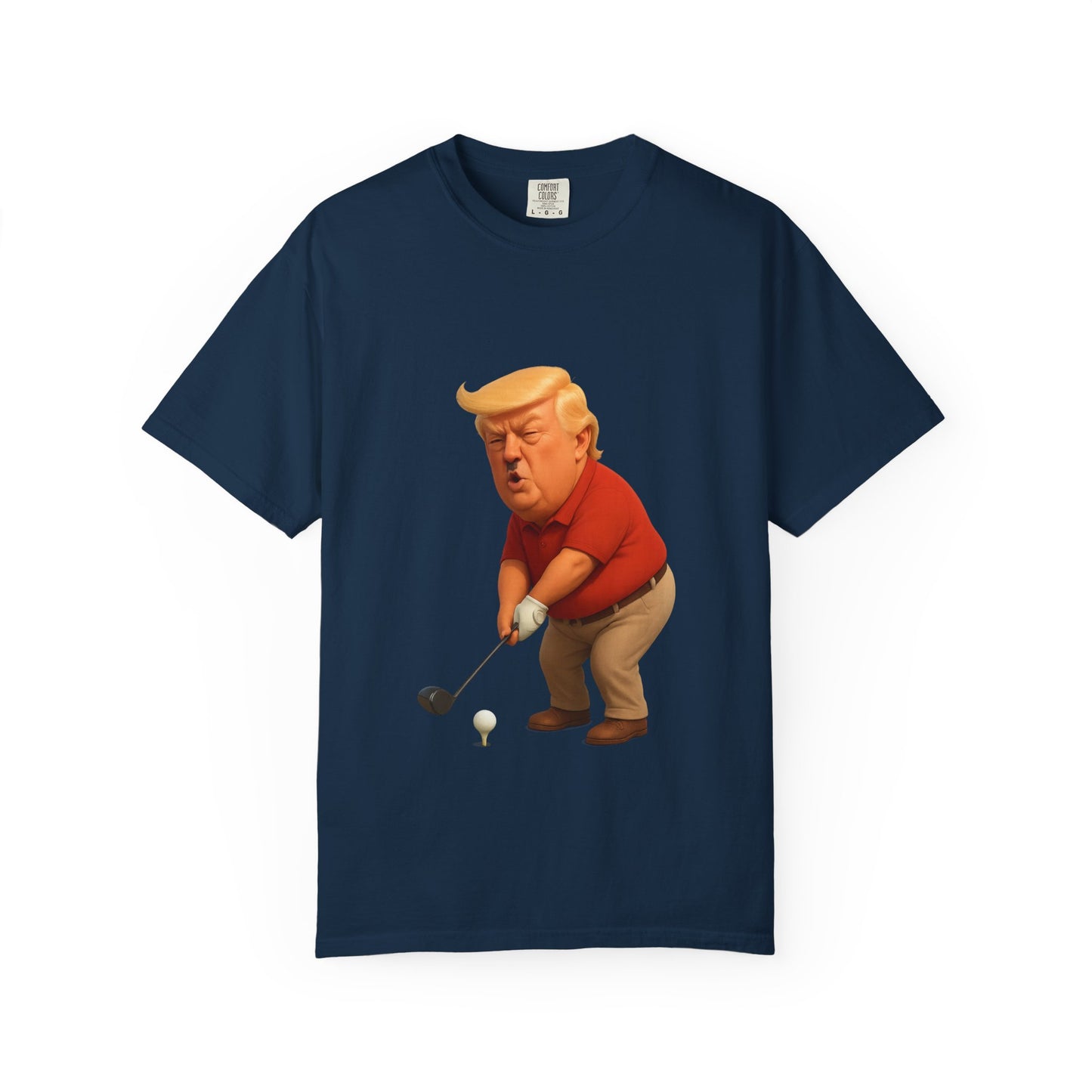 Controversial Political Golf Satire T-Shirt — 47th President Cartoon