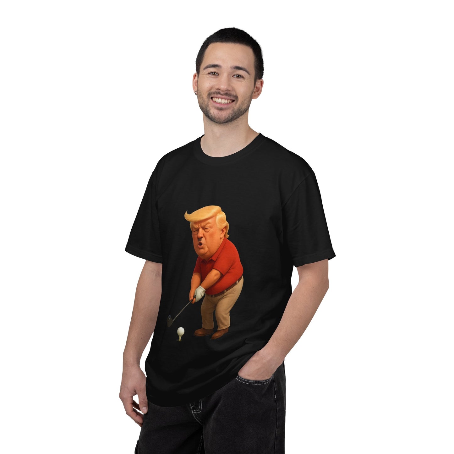 Controversial Political Golf Satire T-Shirt — 47th President Cartoon
