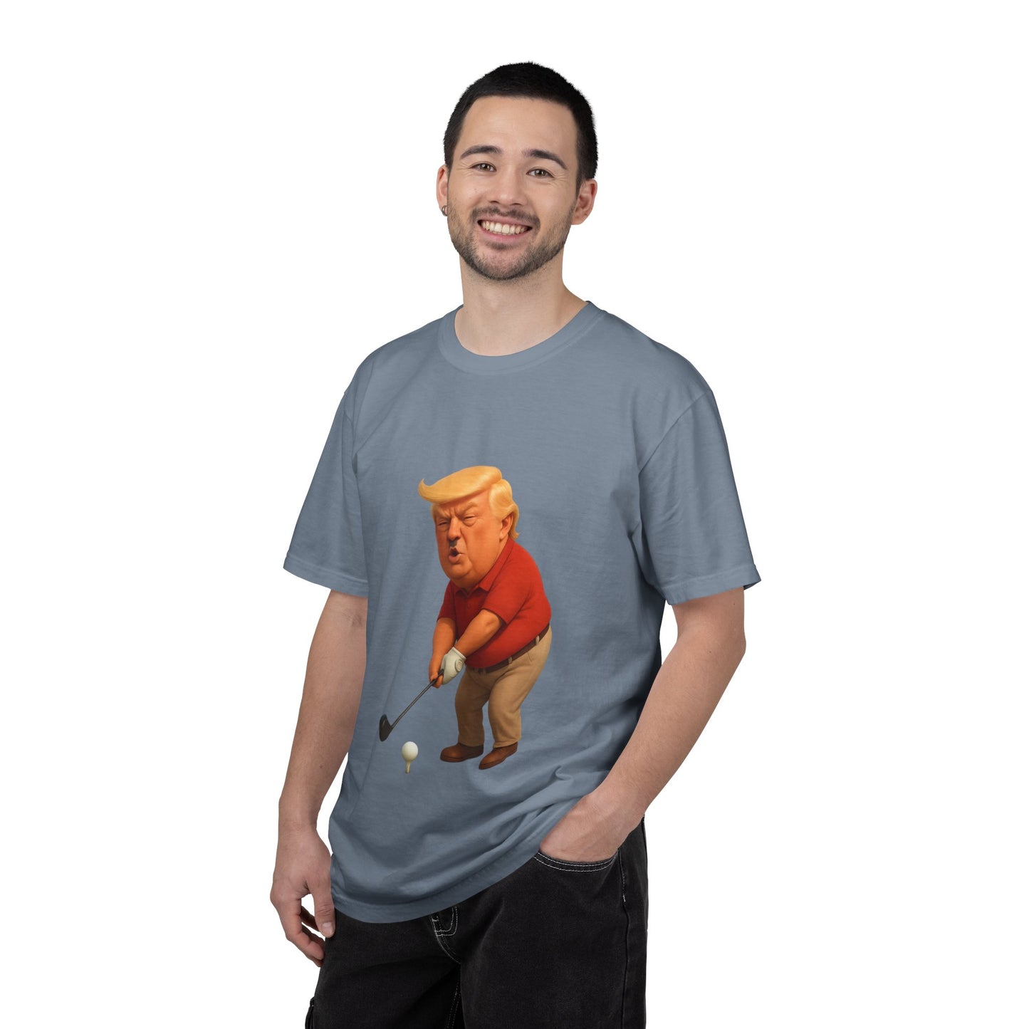Controversial Political Golf Satire T-Shirt — 47th President Cartoon