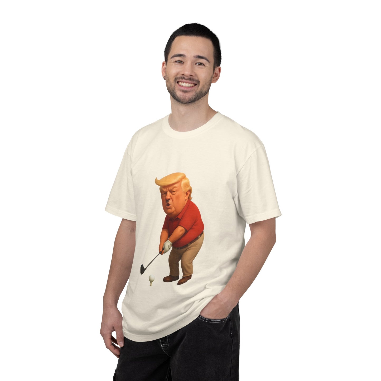 Controversial Political Golf Satire T-Shirt — 47th President Cartoon