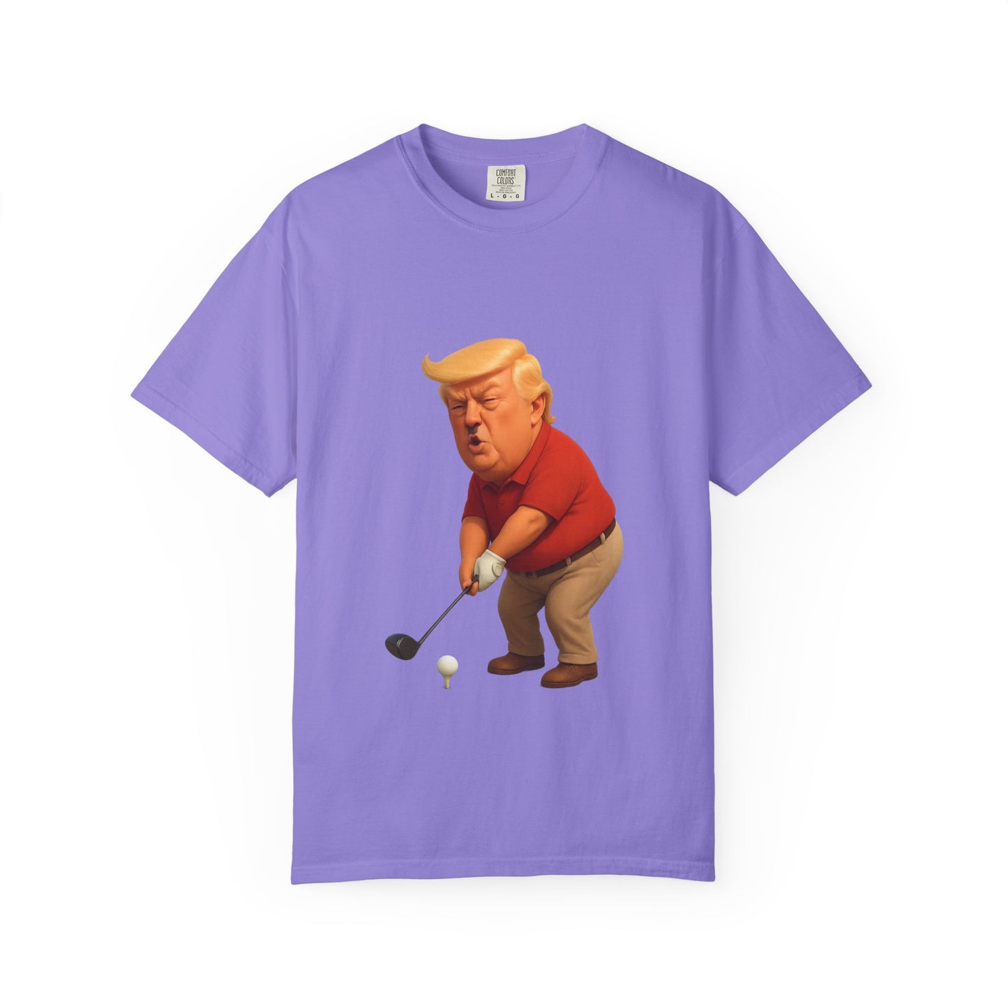 Controversial Political Golf Satire T-Shirt — 47th President Cartoon