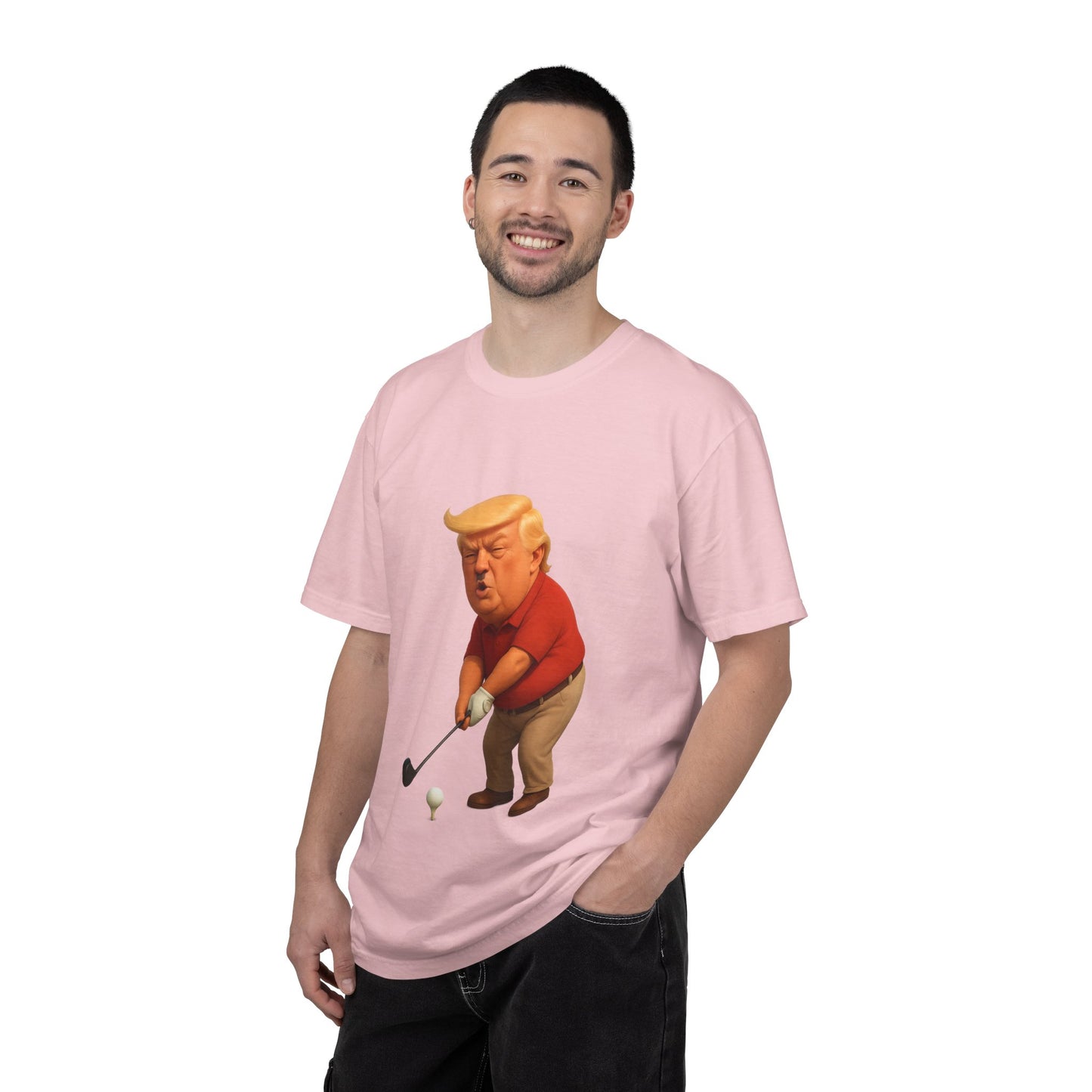 Controversial Political Golf Satire T-Shirt — 47th President Cartoon