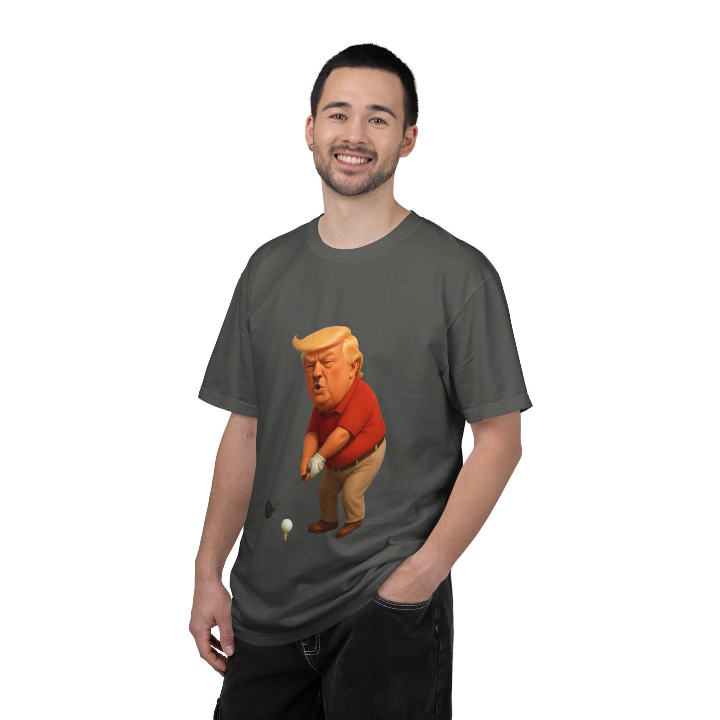 Controversial Political Golf Satire T-Shirt — 47th President Cartoon