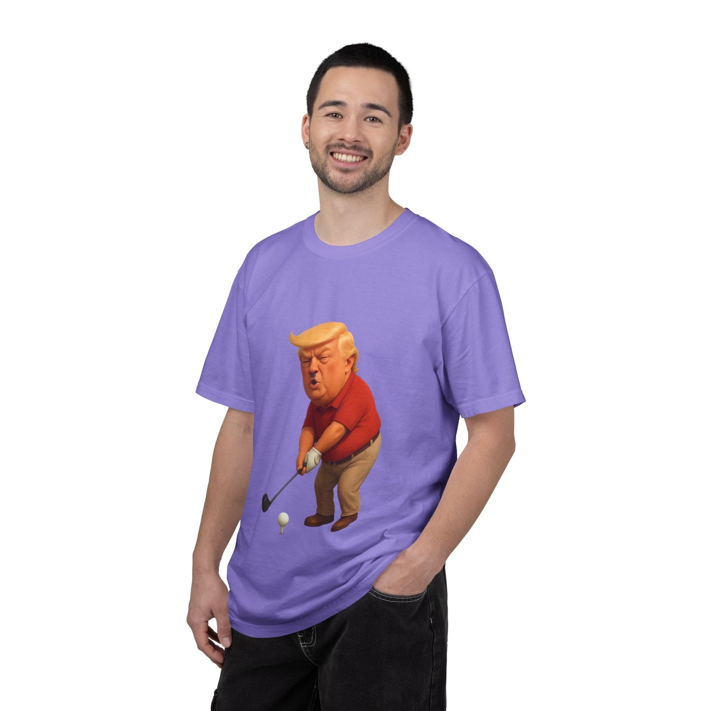 Controversial Political Golf Satire T-Shirt — 47th President Cartoon