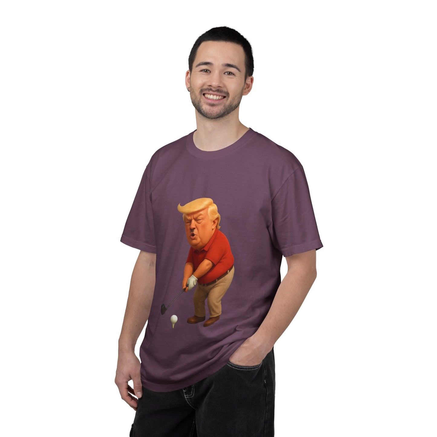 Controversial Political Golf Satire T-Shirt — 47th President Cartoon