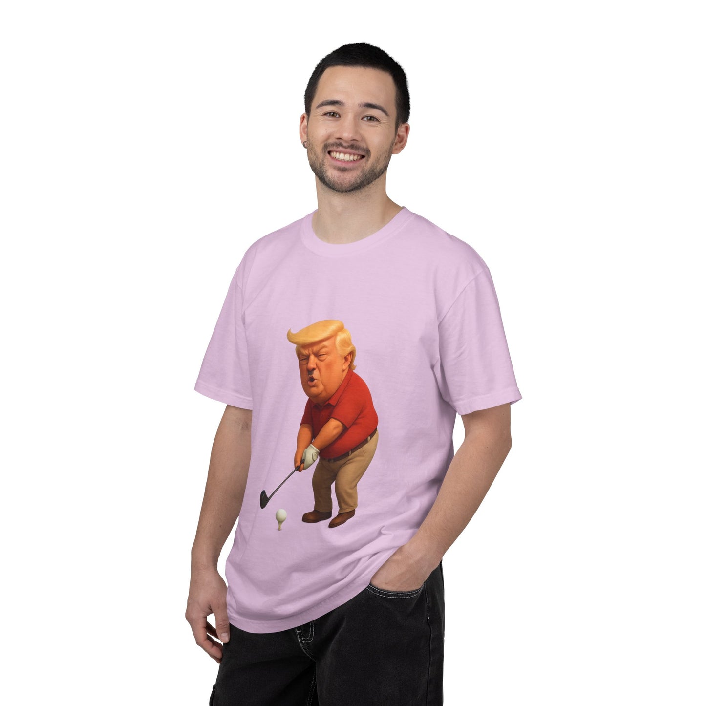 Controversial Political Golf Satire T-Shirt — 47th President Cartoon
