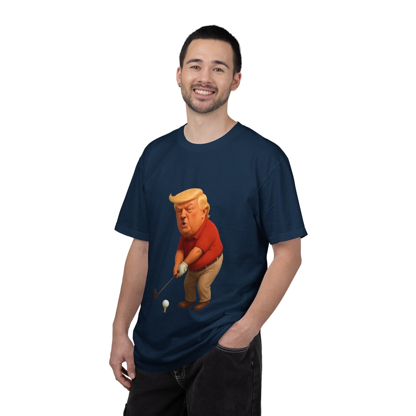 Controversial Political Golf Satire T-Shirt — 47th President Cartoon