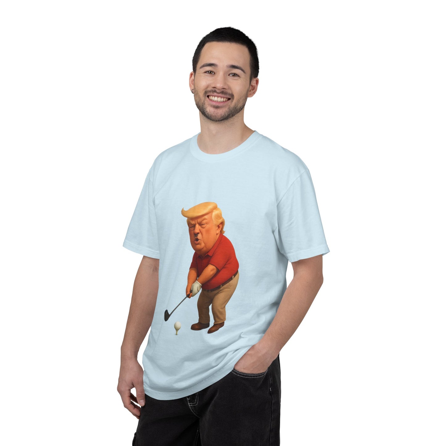 Controversial Political Golf Satire T-Shirt — 47th President Cartoon